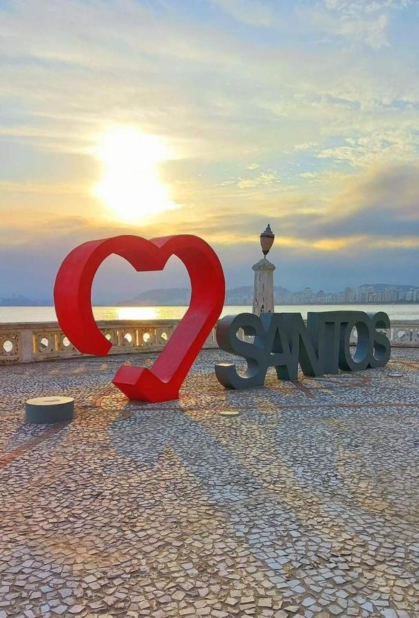 Sala Living Em Predio Familiar Na Av Da Praia Santos  Buitenkant foto